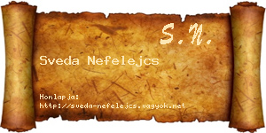 Sveda Nefelejcs névjegykártya